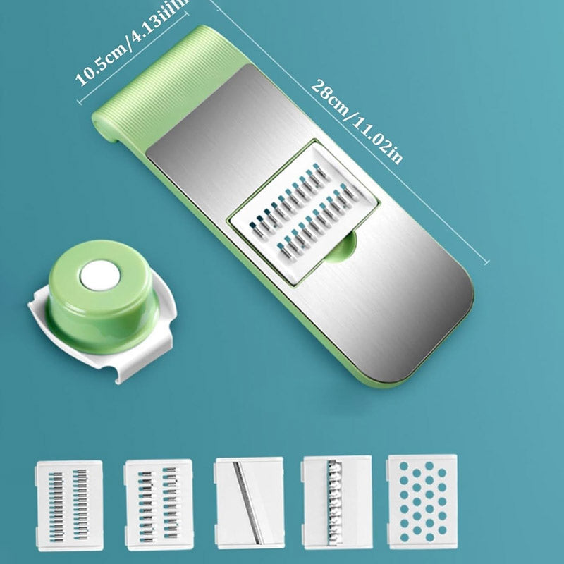 Stainless Steel Vegetable Slicer Cutter (5-in-1)
