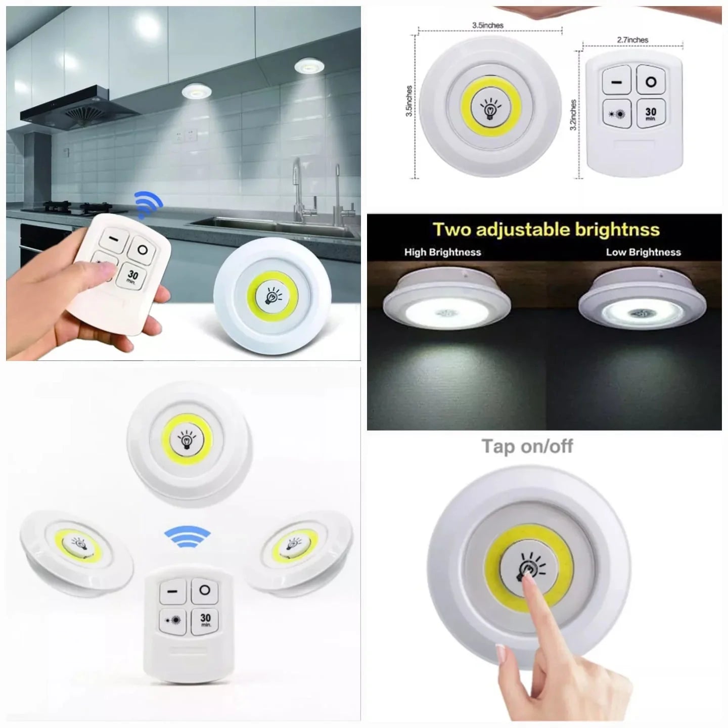 Portable Remote Control Lights (3-pcs)