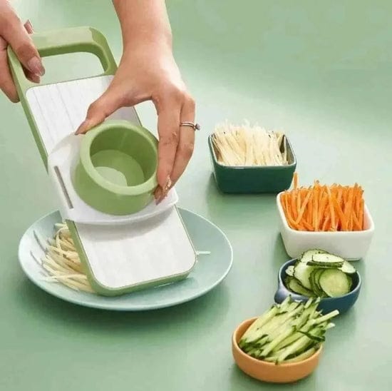 Stainless Steel Vegetable Slicer Cutter (5-in-1)
