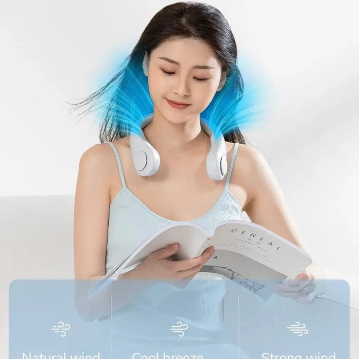 Portable Rechargeable Neck Fan - (IMPORTED)